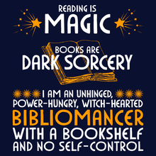 Load image into Gallery viewer, Bibliomancer T-Shirt - Nat 21 Workshop