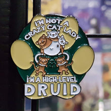 Load image into Gallery viewer, Cat Lady Druid Enamel Pin - Nat 21 Workshop