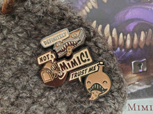 Load image into Gallery viewer, Definitely NOT a Mimic Enamel Pin Set
