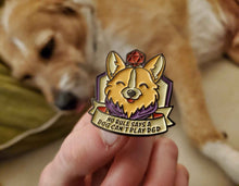 Load image into Gallery viewer, Dog Can Play D&amp;D Enamel Pin
