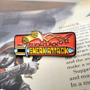 Click-Clack Sneak Attack Enamel Pin