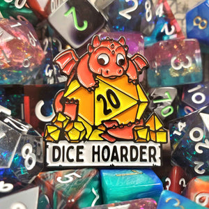 Dice Hoarder Enamel Pin