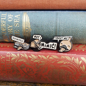 Definitely NOT a Mimic Enamel Pin Set