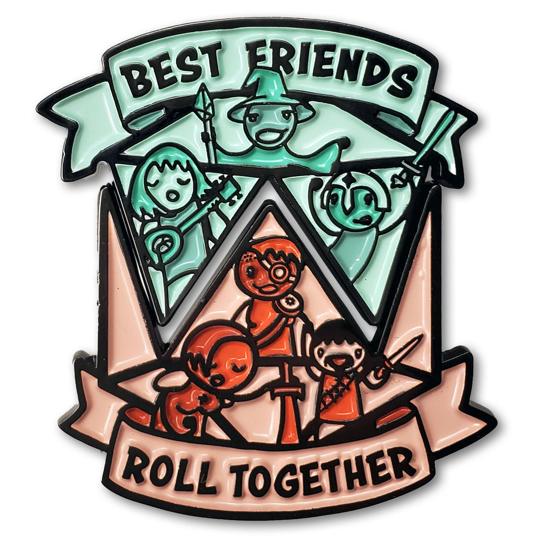 Best Friends Roll Together Enamel Pin Set