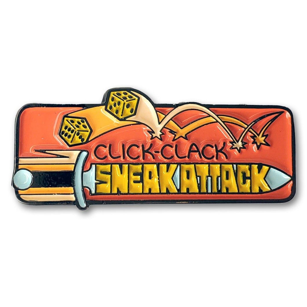 Click-Clack Sneak Attack Enamel Pin