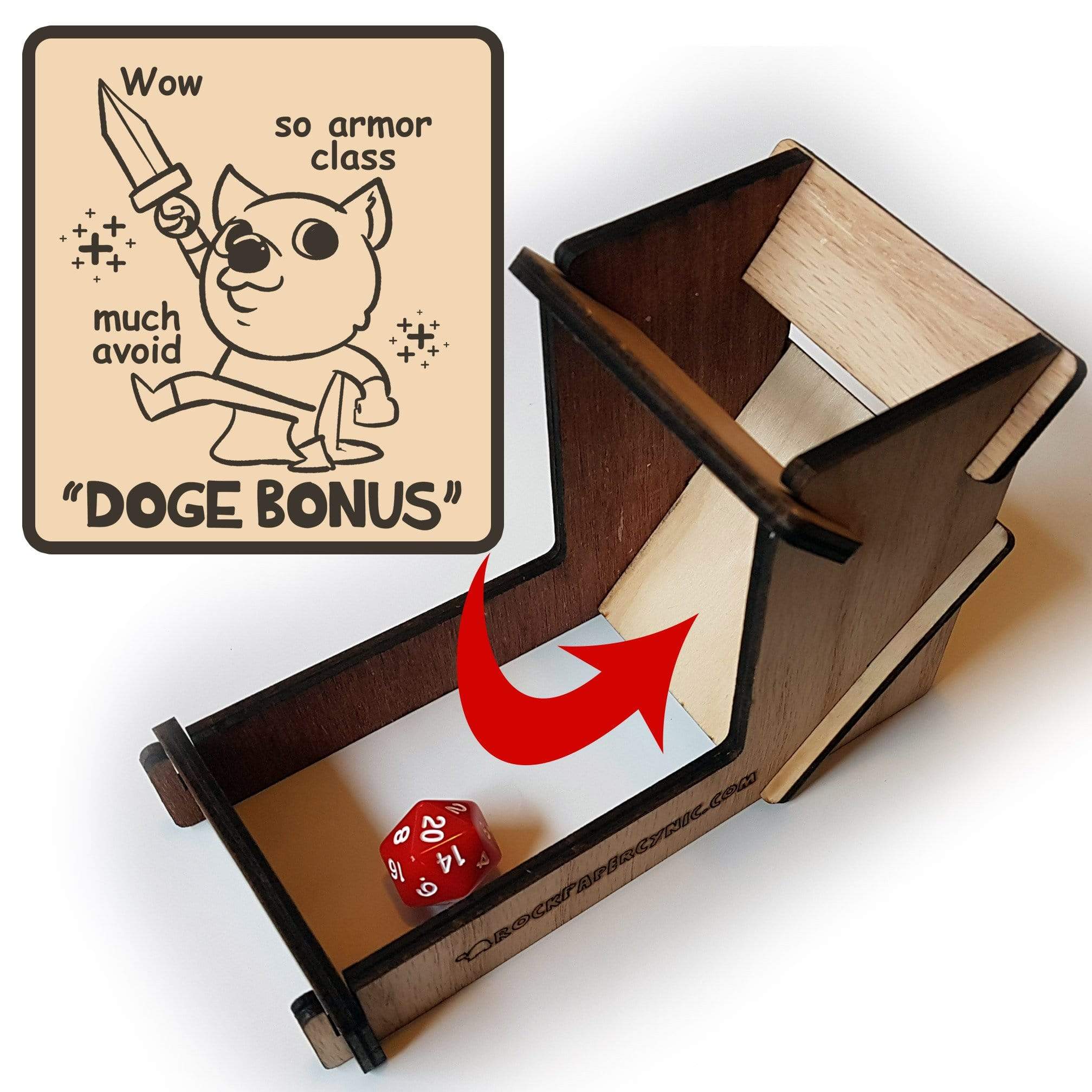 Doge Bonus Dice Tower – Nat 21 Workshop