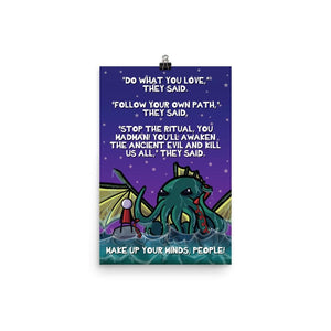 Follow Your Own Dark Path Cthulhu Poster - Nat 21 Workshop